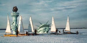 Mendota Statue Of Liberty Ice Sailing