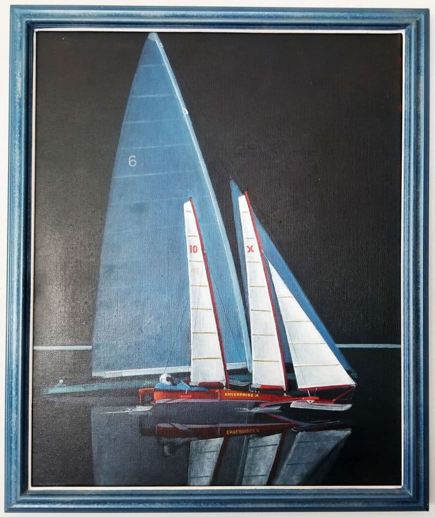 Harry Whitehorse Iceboat Painting
